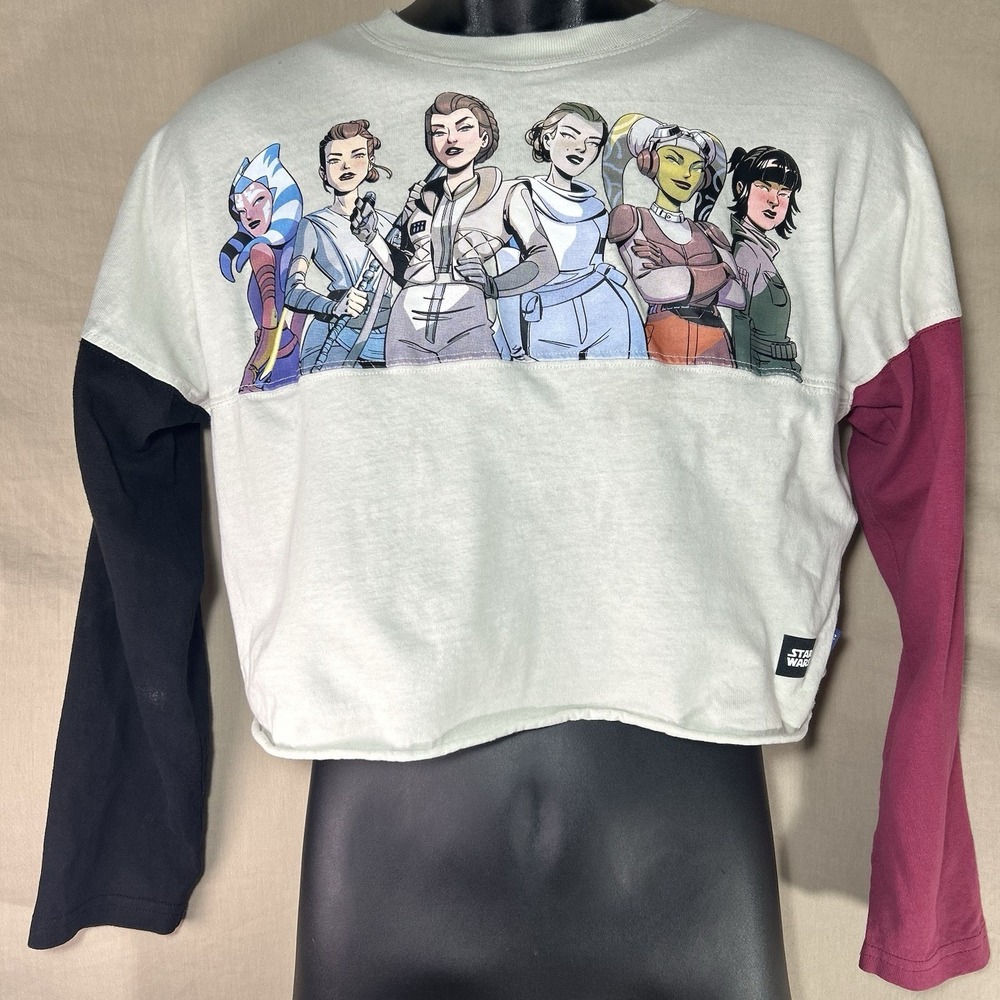 Star Wars Spirit Jersey Crop Top Youth XL Women XS Ahsoka Disney Force